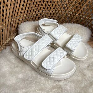Aldo White Strap Sandals